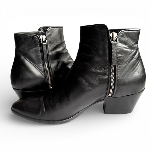GIUSEPPE ZANOTTI Daddy 40 black leather ankle boots size 39 - Picture 4 of 16